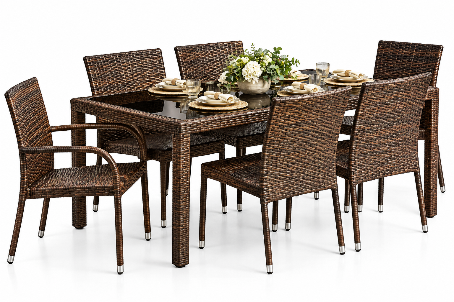 Varenna Rattan Dining Set - Image 3